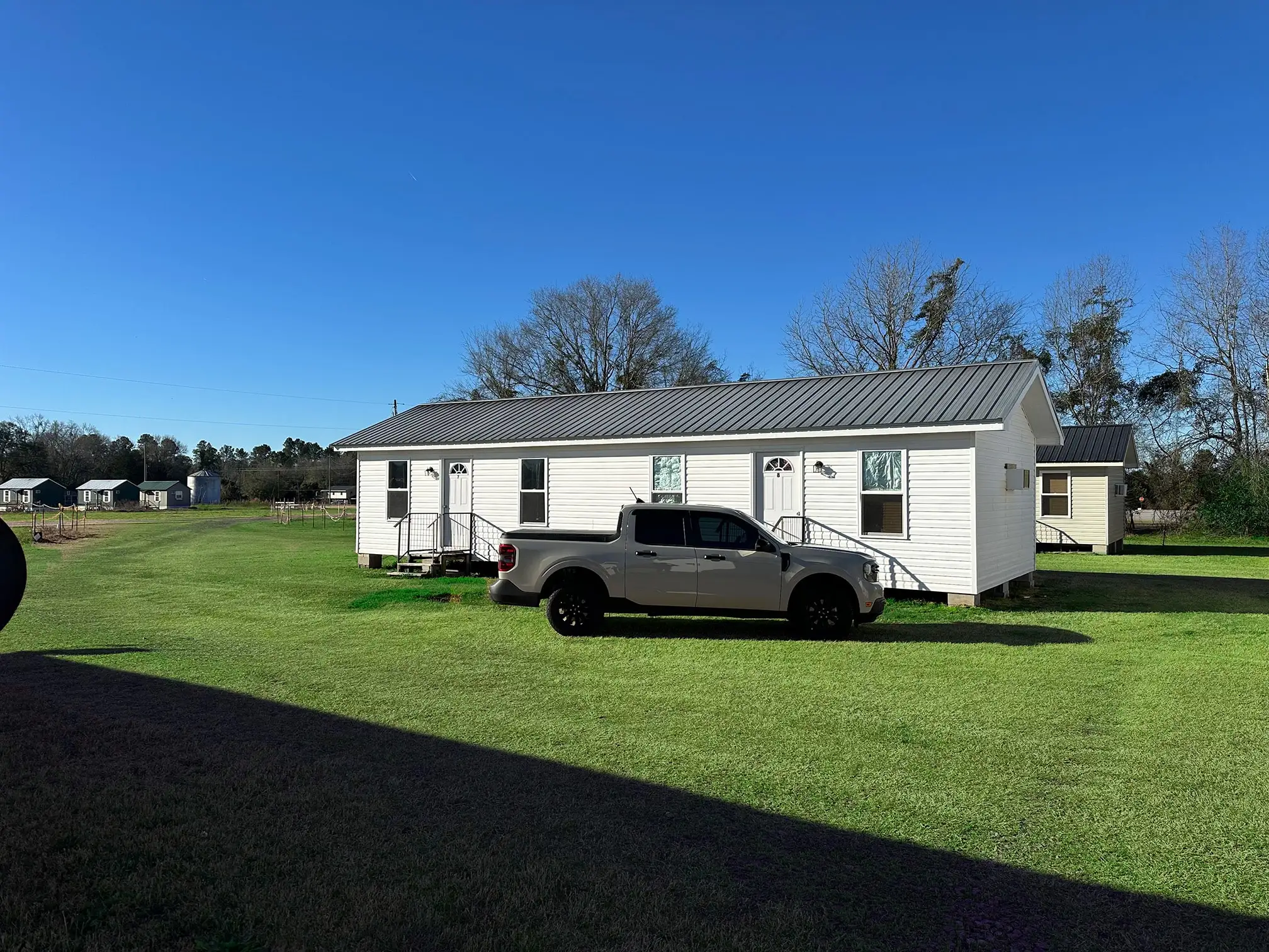 Long-term cabins and RV sites on the grounds of Vogtle Ranch
